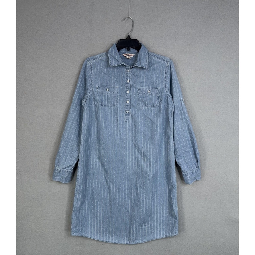 Brooks Brothers Dress Womens 6 Blue Chambray Classic Preppy Timeless Heritage